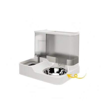 Elevated 2-in-1 Pet Feeding Station with Automatic Water Dispenser for Cats and Dogs - Convenient Access to Food and Water