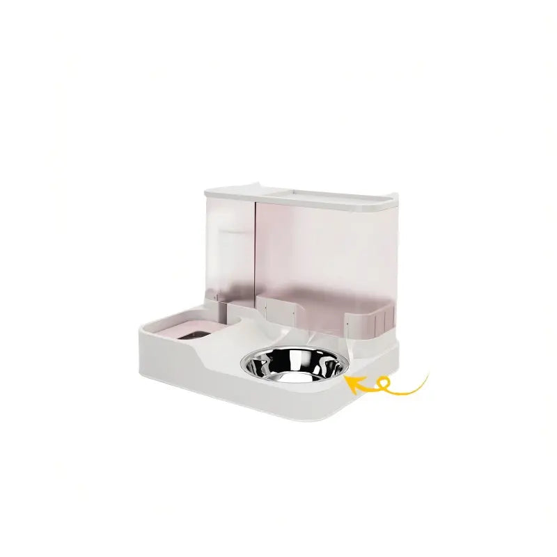 Elevated 2-in-1 Pet Feeding Station with Automatic Water Dispenser for Cats and Dogs - Convenient Access to Food and Water