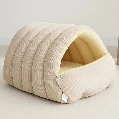 2-in-1 Cozy Cat Cave Bed