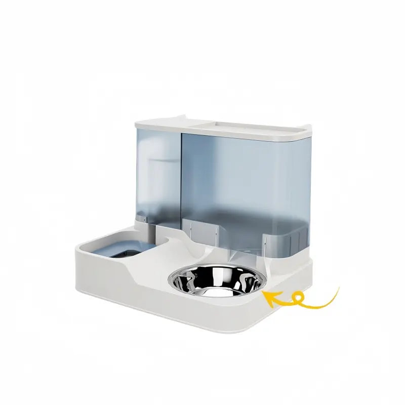 Elevated 2-in-1 Pet Feeding Station with Automatic Water Dispenser for Cats and Dogs - Convenient Access to Food and Water